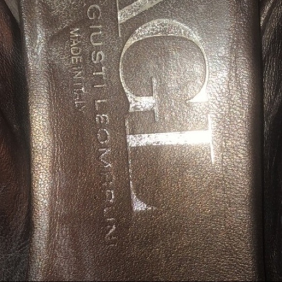 ATTILO GUiSTI LEOBRUNI AGl size 10 navy blue suede ballet Flat alligatar trim - Picture 11 of 11